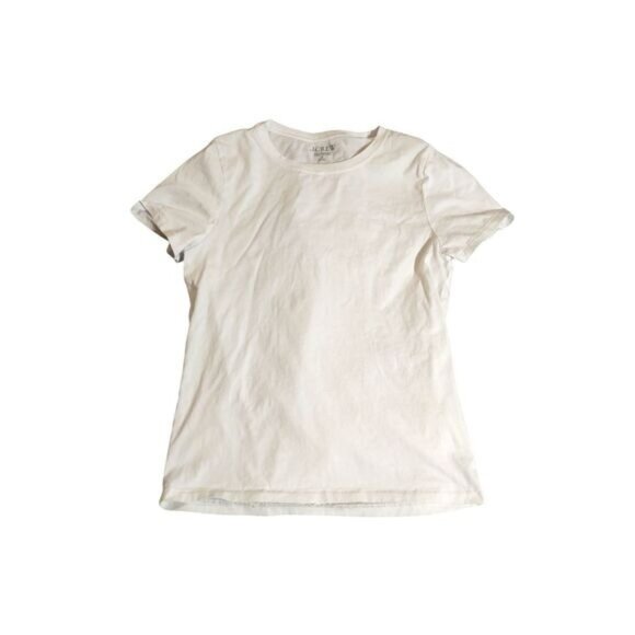 J. Crew Tops - J Crew Womens White Tee Shirt Small Pima Cotton Slim Fit Basic Closet Staple